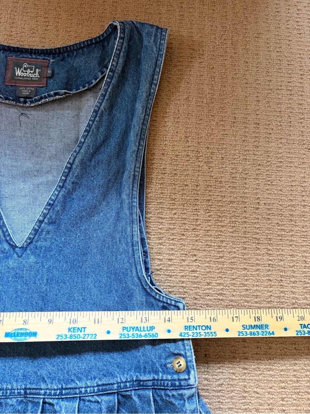 Denim Pinafore Dress - Picture 6 of 7